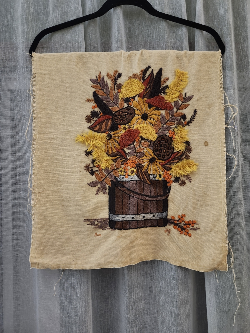 Vintage NEEDLEPOINT unframed